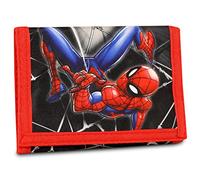Marvel Spiderman - Cartera para niños con cremallera triple, multicolor