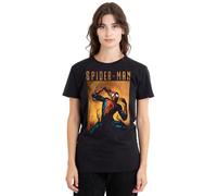 Marvel Spiderman Creeping Venom Camiseta de Mujer, Negro, L