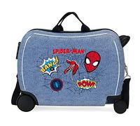 Marvel Spiderman Denim Maleta Infantil Azul 50x38x20 cms Rígida ABS Cierre de combinación lateral 34L 1,8 kgs 4 Ruedas Equipaje de Mano