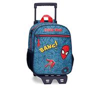 Marvel Spiderman Denim Mochila Pequeña con carro Azul 23x28x10 cms Poliéster 6,44L