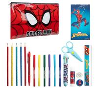 Marvel Spiderman - Estuche Escolar para niños con Suministros Escolares incluidos, lápices de Colores, bolígrafo, Kit de papelería, Regalo para niños