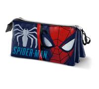 Marvel Spiderman Gaze-Estuche Triple, Azul, 23 x 11 cm