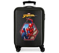 Marvel Spiderman Geo Maleta de cabina, Negro, Rígida, 4 Ruedas Dobles