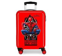 Marvel Spiderman Geo Maleta de cabina Rojo 37x55x20 cms Rígida ABS Cierre combinación 34L 2,6Kgs 4 Ruedas Dobles Equipaje de Mano