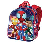 Marvel Spiderman Glow-Mochila Basic, Azul, 31 x 39 cm, Capacidad 18.2 L