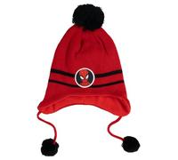 Marvel Spiderman - Gorro de punto para niño - Gorro de invierno con pompón, color rojo, rojo, Talla única