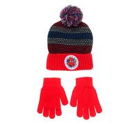 Marvel Spiderman Gorro y guantes para niños | Regalos para niños | Gorro con pompón | Tallas 52 y 54 | Spidey | para niño, rojo, 54 cm