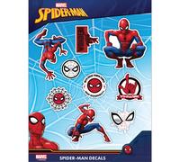 Marvel SpiderMan Juego de 9 pegatinas de vinilo para botella de agua, casco de bicicleta, portátil, monopatín, coche, pegatinas de Marvel para ni