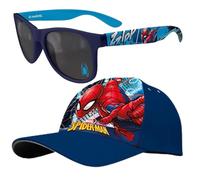Marvel Spiderman - Juego de gafas de sol y gorra para niños, gafas polarizadas UV400 con gorra de béisbol ajustable, para verano, vacaciones, viajes, exteriores, regreso a la escuela, para niños a