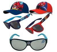 Marvel Spiderman - Juego de gafas de sol y gorra para niños, gafas polarizadas UV400 con gorra de béisbol ajustable, para verano, vacaciones, viajes, exteriores, regreso a la escuela, para niños a