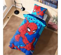 Marvel Spiderman Juegos de Fundas Nórdicas, Pack con Funda Edredón Niño y Almohadas - Talla Única (Azul Spiderman)