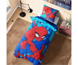 Marvel Spiderman Juegos de Fundas Nórdicas, Pack con Funda Edredón Niño y Almohadas - Talla Única (Azul Spiderman)