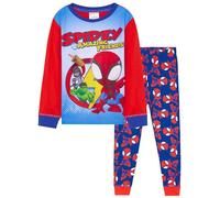 Marvel Spiderman Largo Pijama para Niño, Conjunto de Noche de 2 Piezas (Multi, 7-8 Años)