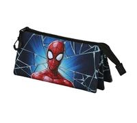 Marvel Spiderman Maximum-Estuche Portatodo Triple, Azul, 23 x 11 cm