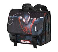 Marvel Spiderman Miles-Mochila Cartable 2.0, Negro, 38 x 30 cm, Capacidad 13.5 L