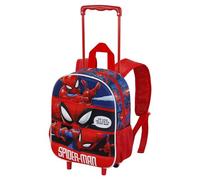 Marvel Spiderman-Mochila 3D con Ruedas Pequeña, 26 x 34 cm, Capacidad 12.5 L, Rojo Stronger