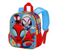Marvel Spiderman-Mochila 3D Pequeña, 26 x 31 cm, Capacidad 8.5 L, Azul Three
