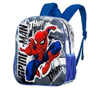 Marvel Spiderman-Mochila 3D Pequeña, 26 x 31 cm, Capacidad 8.5 L, Gris Jumping