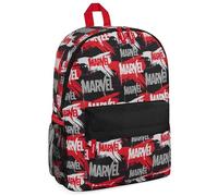 Marvel Mochila Niño - Mochila Escolar Niño - Mochila Infantil Superhéroes - Mochila de los Vengadores con Espalda Acolchada y Cintas Ajustables (Rojo/Negro)
