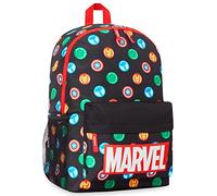 Marvel Spiderman Mochila Escolar Niño Niña Adolescente Superhéroes Mochilas Escolares Bolsa Colegio con Cintas Ajustables (Negro Aop)