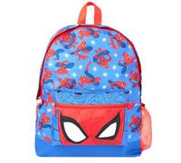 Marvel Spiderman Mochila escolar para niños 2 compartimentos Mochila de viaje para niños Correas ajustables y bolsillo de malla, azul