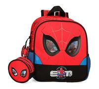 Marvel Spiderman Mochila Guardería, Rojo, 23x25x10 cms