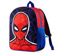 Marvel Spiderman Mochila Niño, Avengers Mochilas Infantiles para Guardería y Colegio, Bolso Escolar Ligero, Regalos para Niños (Azul/|Rojo Spiderman)