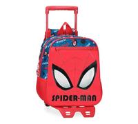 Marvel Spiderman Mochila Preescolar, Rojo, 23x28x10 cms | con Carro