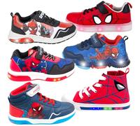 Marvel Spiderman - Niño - Zapatillas deportivas con luces LED - Producto original con licencia oficial [6736 rojo altas LED - 30], 6736 Rojo Altas Led, 30 EU