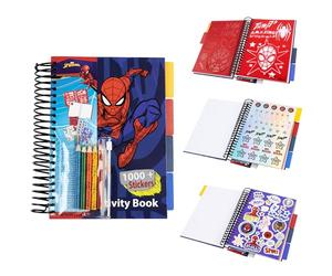 Marvel Spiderman Pegatinas, Album Scrapbooking para Niños, Kit Papeleria Niño +1000 Manualidades, Set Materiales Regalos (Multicolor Spiderman)