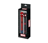 Marvel Spiderman Peter-Pack of Eternal Pencil + Erasable Gel Pen, Black, 14 x 23