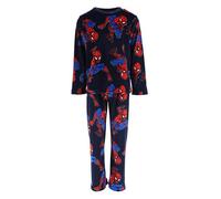 Marvel Spiderman Pijama Niño, Camiseta y Pantalon Largo Conjunto 2 Piezas Pijama Polar Suave, Tallas 3 a 8 Años (FR/ES, Edad, 8 años, Regular, Azul)