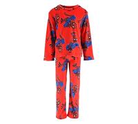 Marvel Spiderman Pijama Niño, Camiseta y Pantalon Largo Conjunto 2 Piezas Pijama Polar Suave, Tallas 3 a 8 Años (FR/ES, Edad, 6 años, Regular, Rojo)