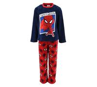 Marvel Spiderman Pijama Niño, Conjunto 2 Piezas Pijama Polar Suave, Talla 4 Años | Azul