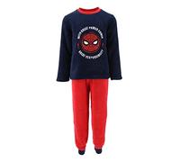 Marvel Spiderman Pijamas para Niño, Camiseta y Pantalon Largo Conjunto 2 Piezas para Niño, Terciopelo Suave, Diseño Spiderman, Talla 3 Años, Rojo