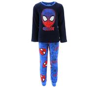 Marvel Spiderman Pijamas para Niño, Camiseta y Pantalon Largo Terciopelo Infantil, Pijama de 2 Piezas Polar Suave, Regalo para Niños, Tallas 3 a 8 Años (FR/ES, Edad, 4 años, Regular, Azul)