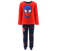 Marvel Spiderman Pijamas para Niño, Camiseta y Pantalon Largo Terciopelo Infantil, Pijama de 2 Piezas Polar Suave, Regalo para Niños, Tallas 3 a 8 Años (FR/ES, Edad, 3 años, Regular, Rojo)
