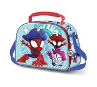 Marvel Spiderman Pirates-Bolsa Portamerienda 3D, Azul 26 x 20 cm