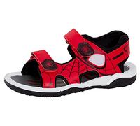 Marvel Spiderman - Sandalias deportivas para niños, puntera abierta, fáciles de sujetar, zapatos de verano, rojo y negro, 31 EU