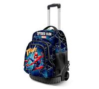 Marvel Spiderman Skills-Fan GTS - Mochila con Ruedas (32 x 44 cm, Capacidad 33,79 L), Color Negro