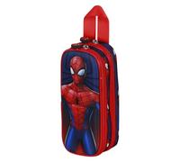 Marvel Spiderman Solid-Estuche Portatodo 3D Doble, Azul, 22 x 9,5 cm