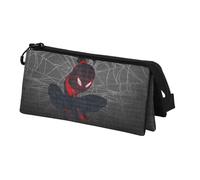 Marvel Spiderman Spin-Estuche Portatodo Triple, Gris, 23 x 11 cm