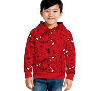 Marvel Spiderman - Sudadera con capucha para niño, color rojo, rojo, 98-104