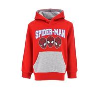 Marvel Spiderman Sudadera con Capucha para Niño, Sueter Sudadera Textil Suave, Sudadera para Niños, Regalo para Niños, Tallas 3 a 8 Años (FR/ES, Edad, 8 años, Regular, Rojo)