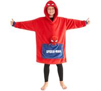 Marvel Spiderman Sudadera con Capucha para Niños, Manta con Peluche - 2 in 1 Poncho