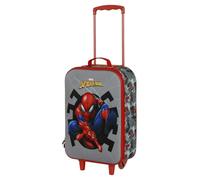 Marvel Spiderman Symbol-Maleta Trolley Soft 3D, Gris, 17 x 33 x 52 cm, Capacidad 26 L