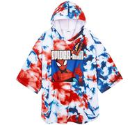 Marvel Spiderman Toallas de Baño Playa y Piscina Toalla Capucha Niño Poncho Toalla Cambio de Bata Infantil Adolescente Suave y Absorbente (Multi Spiderman, 10-13 Años)