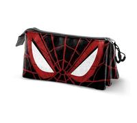 Marvel Spiderman Vision-Estuche Portatodo Triple, Negro, 23 x 11 cm