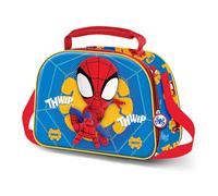 Marvel Spiderman Web Out-Bolsa Portamerienda 3D, Azul 26 x 20 cm