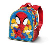Marvel Spiderman Web Out-Mochila 3D Elite, Azul 25 x 30 cm, Capacidad 7 L